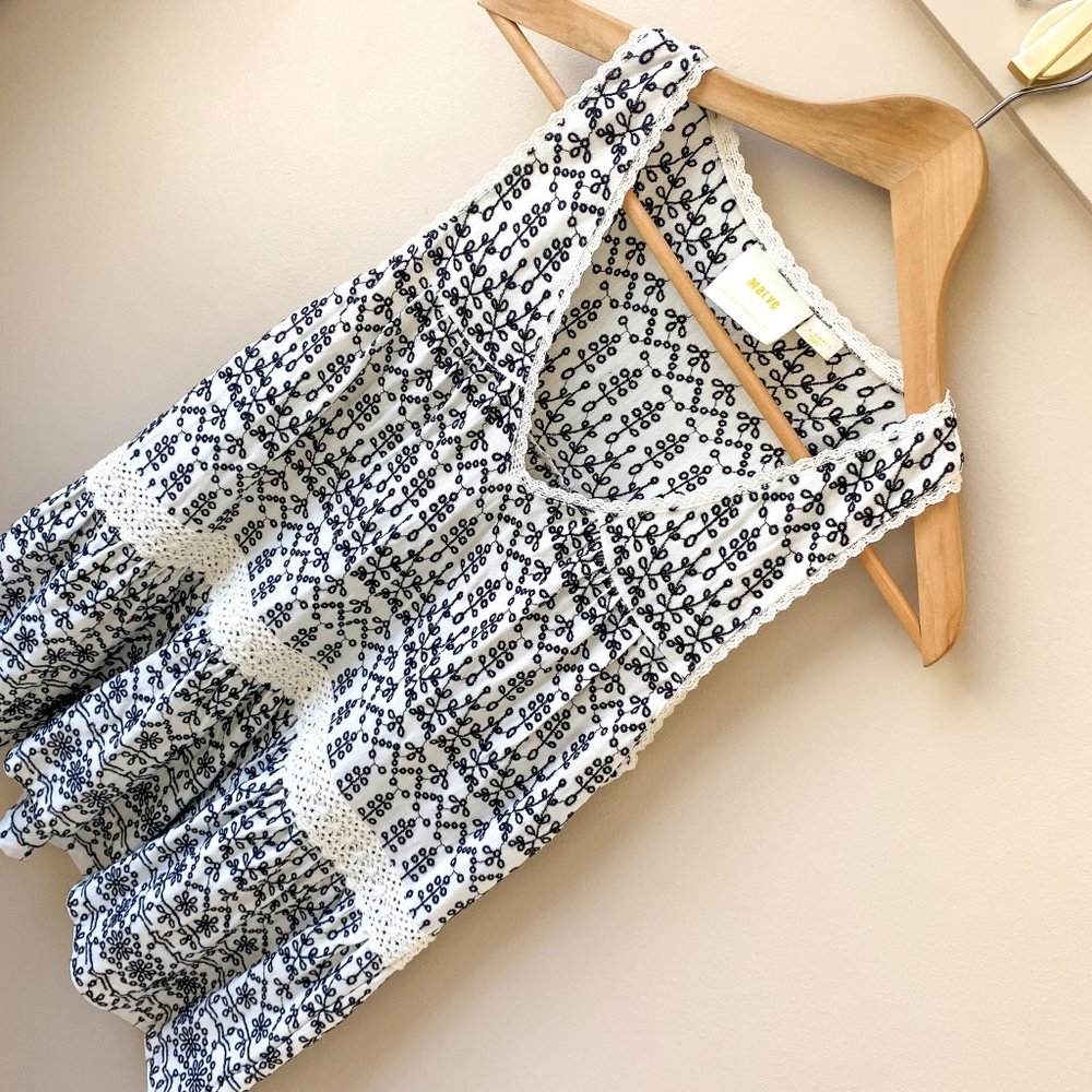 ✨Anthropologie✨ Embroidered Tank | Black & White | Size XS - Picture 7 of 9